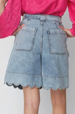 Outlet Stella Nova Moon Washed Denim Shorts, , 34 Denim Moon Wash