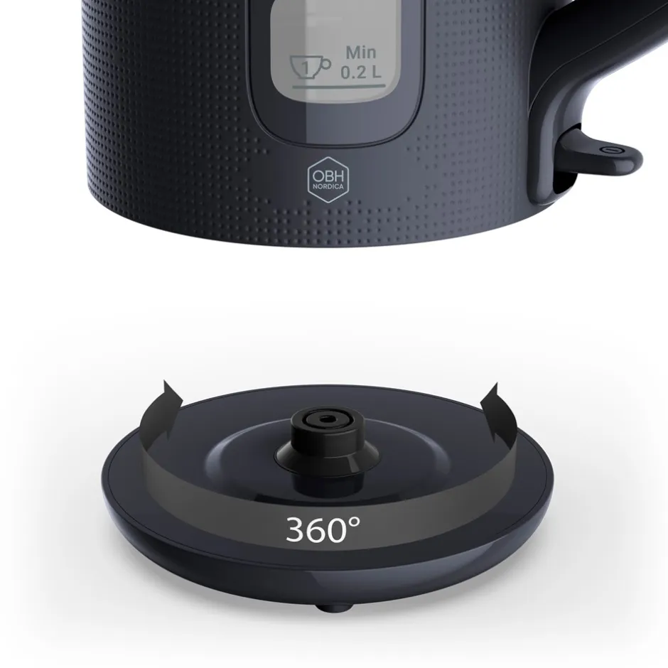 New OBH Nordica Morning Elkedel, , 1,7 L Matte Black