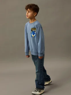 New Name It Nair Sonic Sweatshirt, , 122-128 cm Flint Stone