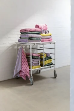 Clearance Bongusta Naram Håndklæde, Baby Pink & Ski Patrol Red, 50x80 cm Baby Pink & Ski Patrol Red