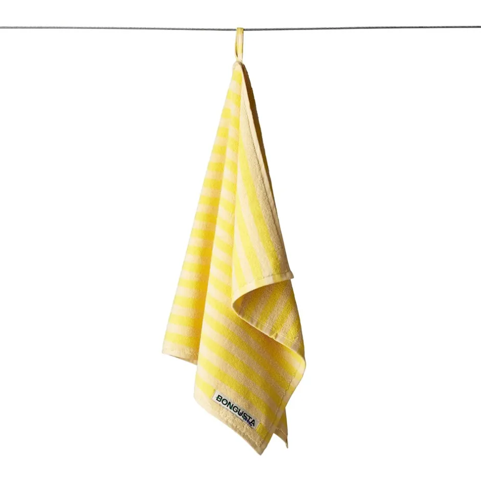 Bongusta Naram Håndklæde, Pristine & Neon Yellow, 50x80 cm* Håndklæder & Vaskeklude