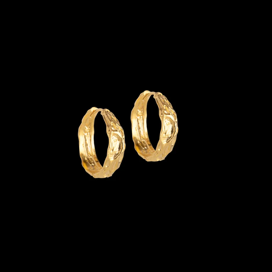 Hot ENAMEL Copenhagen Nela Creoler, 18C Gold Plated