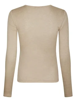 Hot Neo Noir Nella Fine Rib Bluse, , 38 Beige Melange
