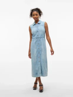 Vero Moda Nenya Denimkjole, , L*Dame Kjoler