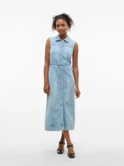 Vero Moda Nenya Denimkjole, , L*Dame Kjoler