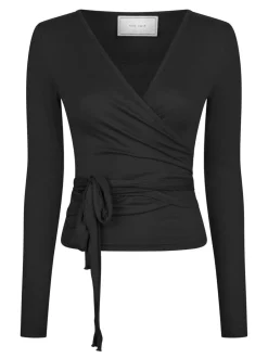 Online Neo Noir Nia Jersey Wrap Bluse, , 36 Black