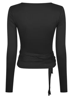 Online Neo Noir Nia Jersey Wrap Bluse, , 36 Black