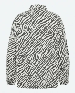 Moves Noliana Zebra Denimskjorte, , 38*Dame Bluser & Skjorter