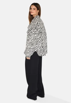 Moves Noliana Zebra Denimskjorte, , 38*Dame Bluser & Skjorter