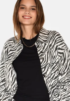 Moves Noliana Zebra Denimskjorte, , 38*Dame Bluser & Skjorter
