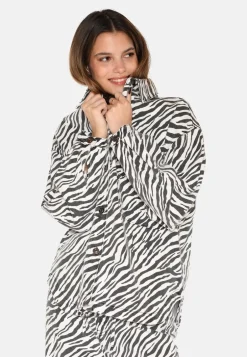 Moves Noliana Zebra Denimskjorte, , 38*Dame Bluser & Skjorter