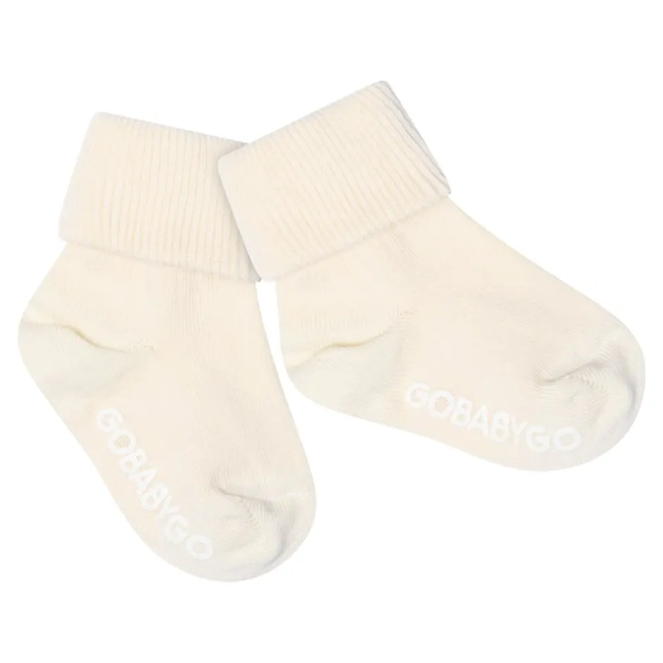 Best GoBabyGo Non-Slip Cotton Strømper, , 23-26 Off White