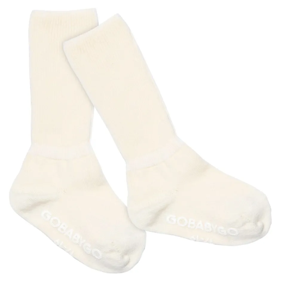 Best GoBabyGo Non-Slip Cotton Strømper, , 23-26 Off White