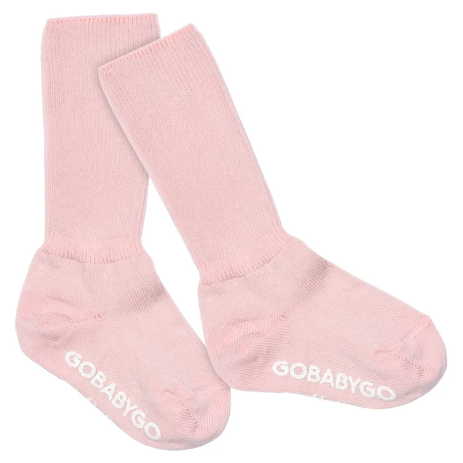Outlet GoBabyGo Non-Slip Cotton Strømper, , 23-26 Soft Pink