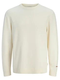 Clearance Jack & Jones Junior Norrebro Light Crew Neck Striktrøje, , 164 cm Sea Salt