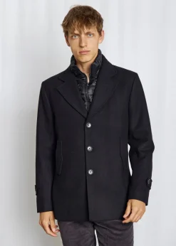 Outlet Bruun & Stengade Northland Regular Fit Frakke, , L Black