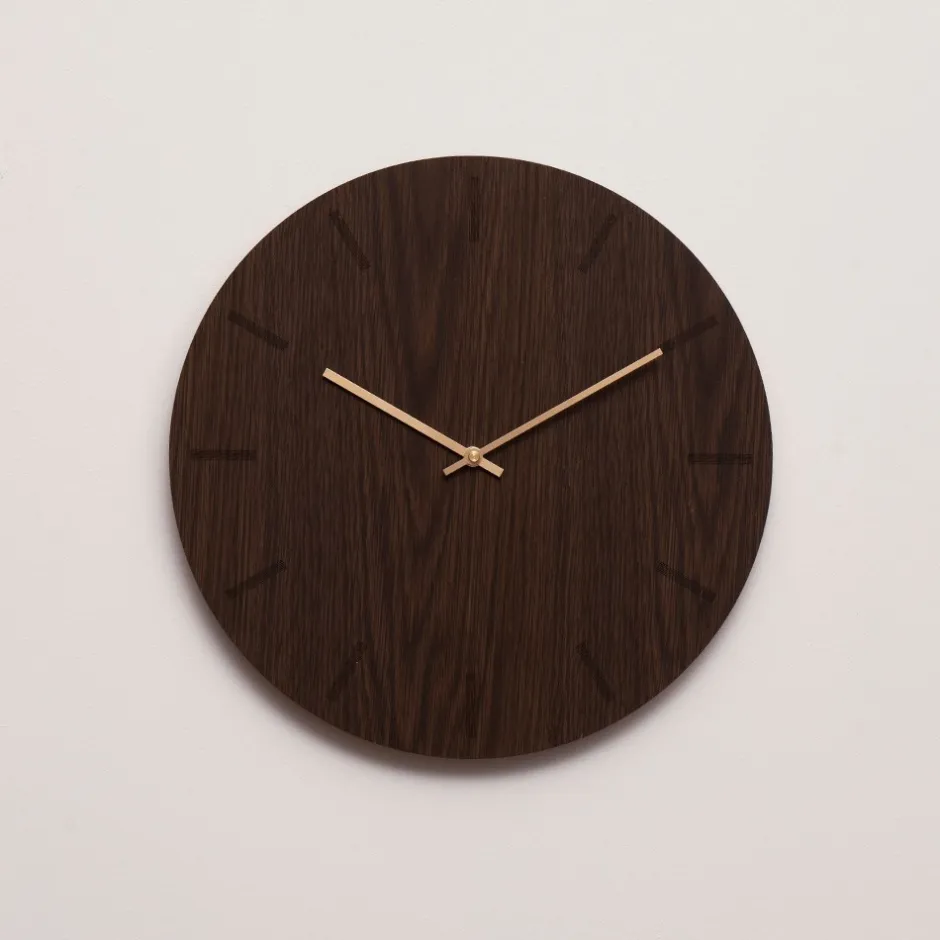 Sale Hemverk Oak Vægur, , Ø28 cm Dark Oak/Copper