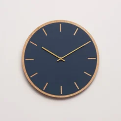 New Hemverk Oak Vægur, , Ø28 cm Smokey Blue/Gold