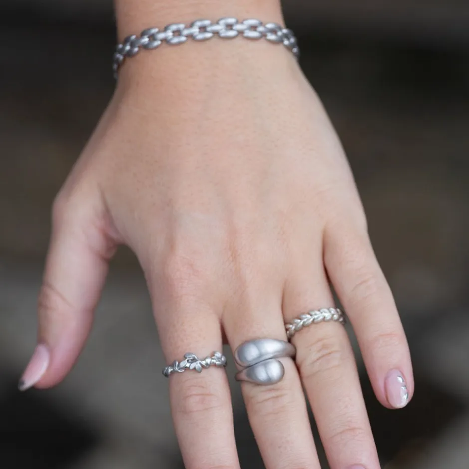 Sale byBiehl Ocean Flow Duo Ring, , 56 Silver