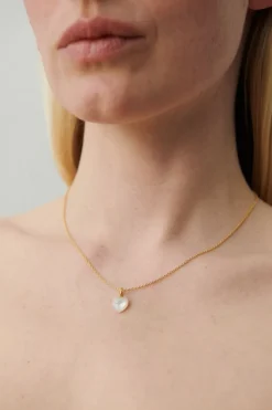 Hot Pernille Corydon Ocean Heart Halskæde, , 40-45 cm Gold Plated
