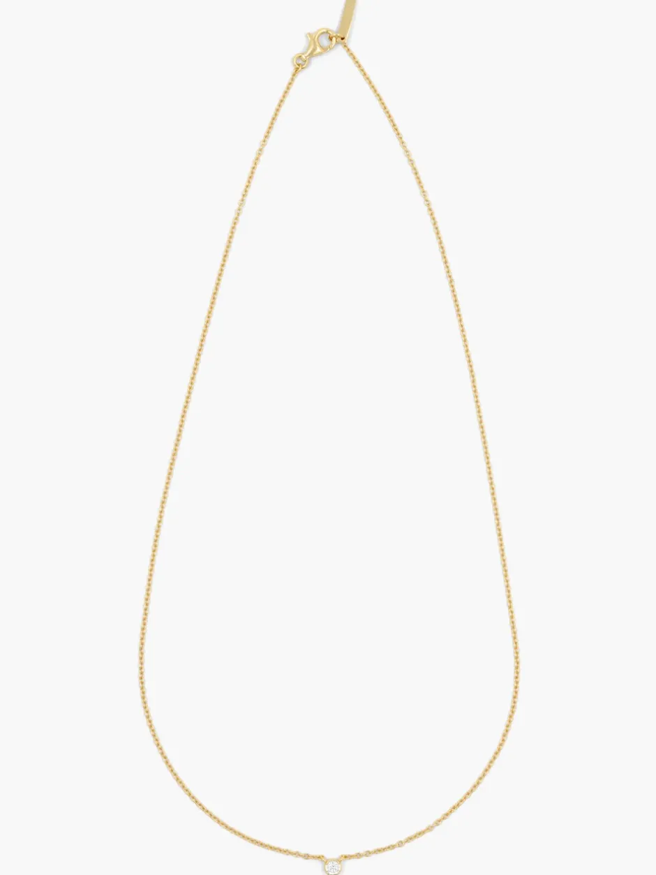 Outlet Ragbag Oda Floating Halskæde, , 42 cm Gold Plated