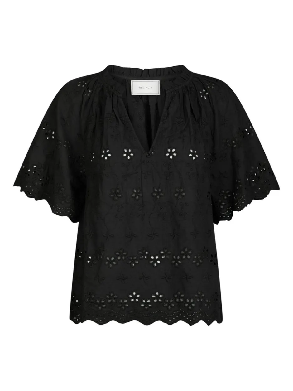 Online Neo Noir Odet Embroidery Bluse, , 38 Black