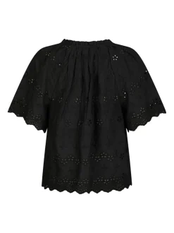 Online Neo Noir Odet Embroidery Bluse, , 38 Black