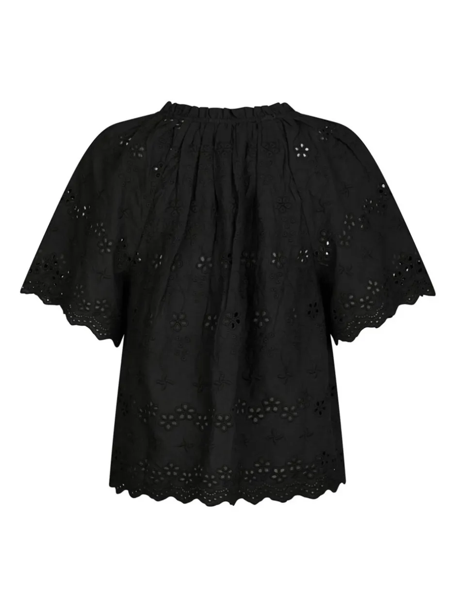 Online Neo Noir Odet Embroidery Bluse, , 38 Black