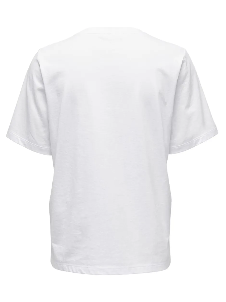 Best ONLY Kortærmet T-shirt, , S White