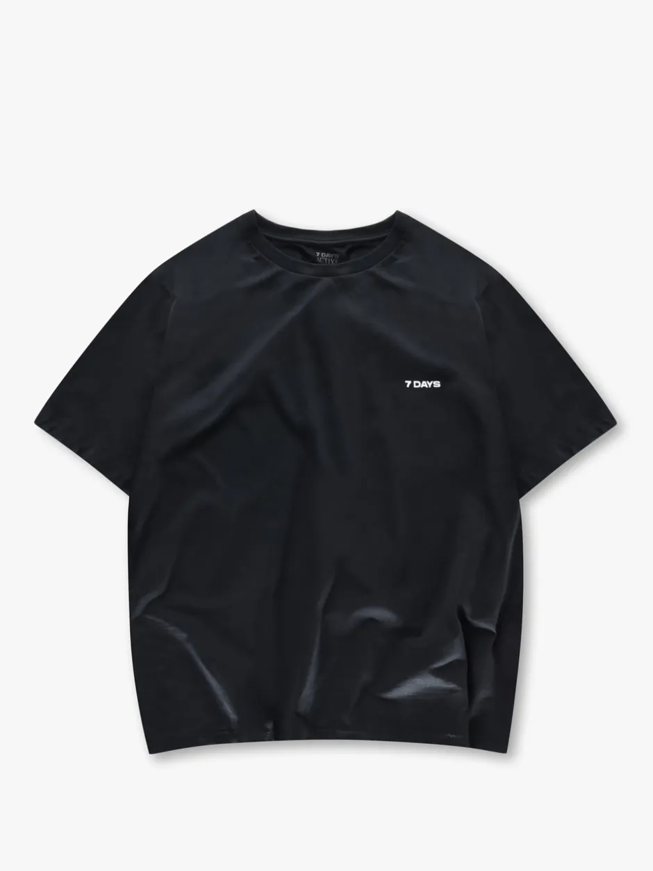 Hot 7 DAYS Active Organic Basic T-shirt, , M Black