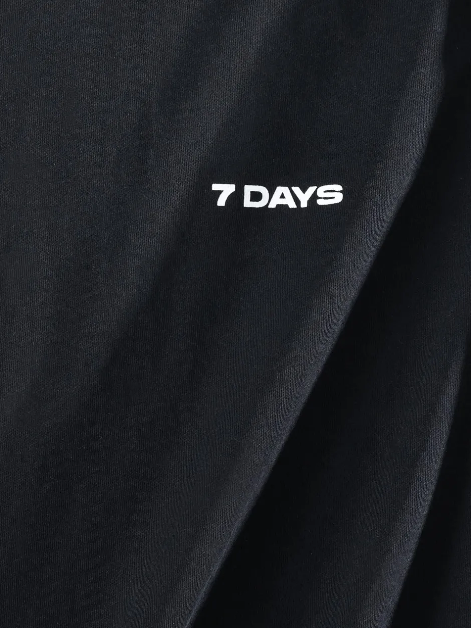 Hot 7 DAYS Active Organic Basic T-shirt, , M Black