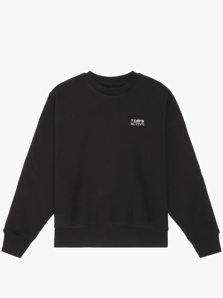 7 DAYS Active Organic Fitted Crewneck Sweatshirt, , M*Dame Loungewear|Strik & Sweatshirts