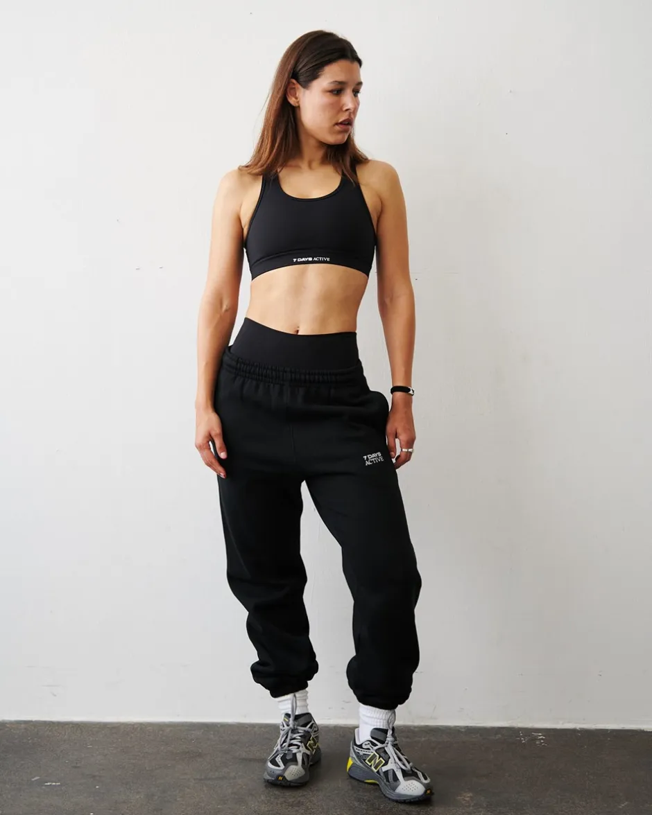 Discount 7 DAYS Active Organic Fitted Sweatpants, , S Black