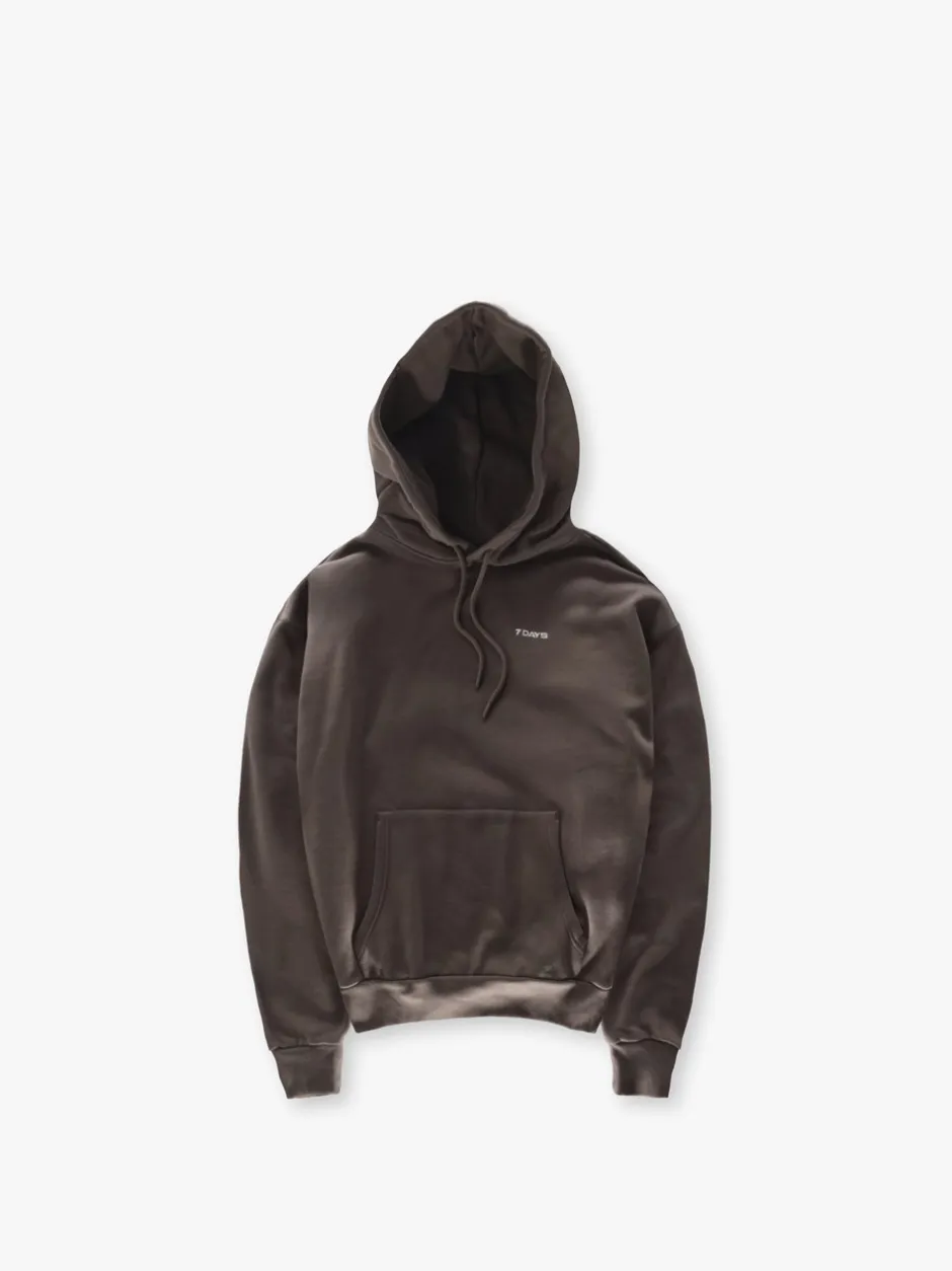 New 7 DAYS Active Organic Graphic Hoodie, , M Major Brown