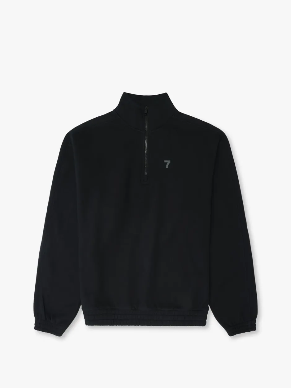 Discount 7 DAYS Active Organic Panelled Sweatshirt, , M Black