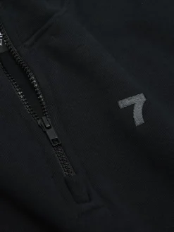 Discount 7 DAYS Active Organic Panelled Sweatshirt, , M Black