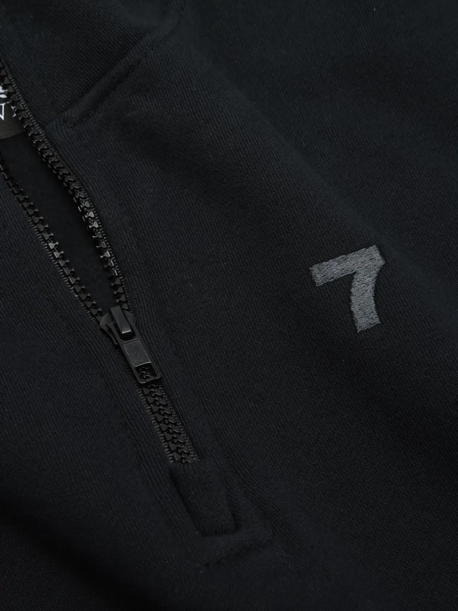 Discount 7 DAYS Active Organic Panelled Sweatshirt, , M Black