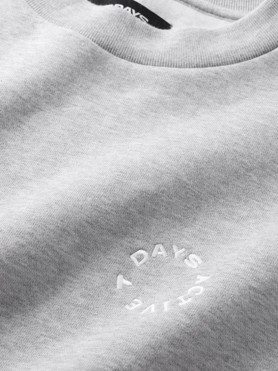 New 7 DAYS Active Organic Regular Crewneck Sweatshirt, , XL Heather Grey