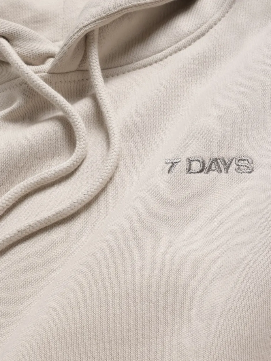 Sale 7 DAYS Active Organic Regular Hættetrøje, , L Silver Grey