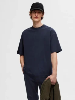 Discount Selected Homme Oscar Loose T-shirt, , XL Sky Captain