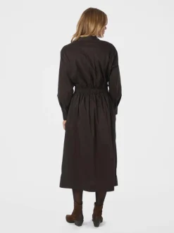 Hot Neo Noir Ottana Poplin Kjole, , 42 Chocolate Brown