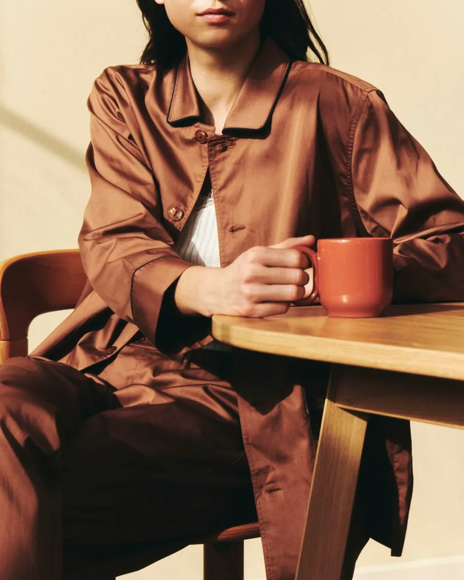 Outlet HAY Outline Pyjamasskjorte, , S/M Milk Chocolate