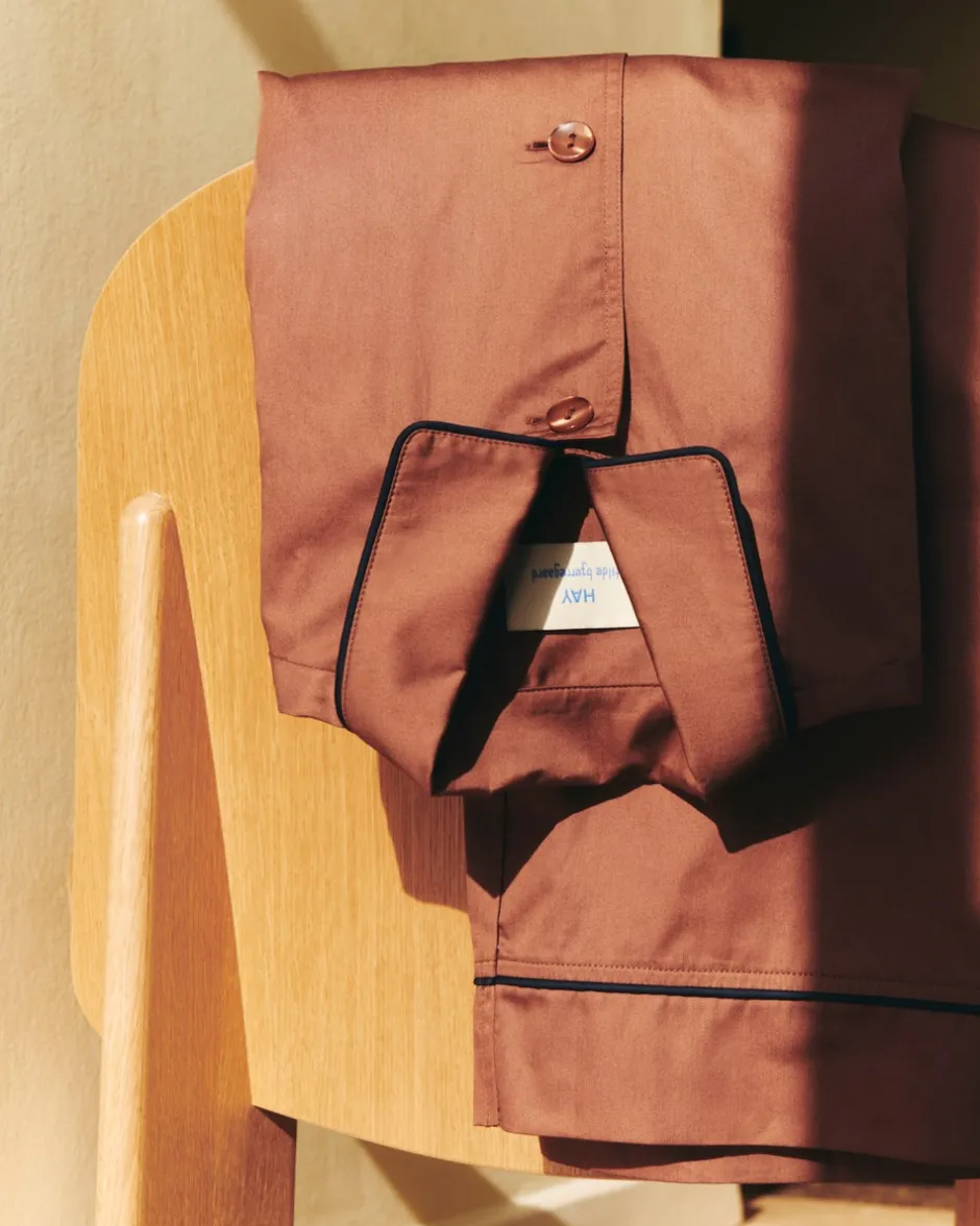 Outlet HAY Outline Pyjamasskjorte, , S/M Milk Chocolate