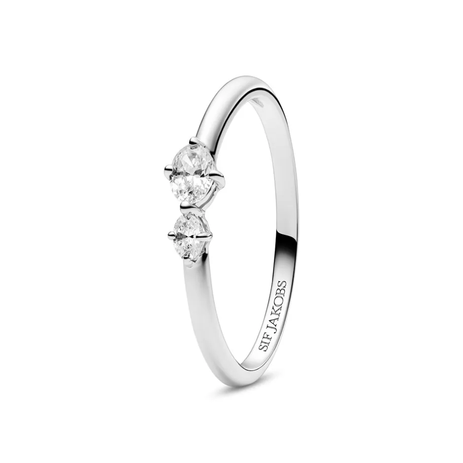 New Sif Jakobs Jewellery Ovale Due Ring, , 56 Silver