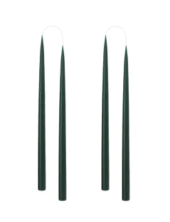 Discount Kunstindustrien 4-pak Hånddyppede Stearinlys, Forest Green