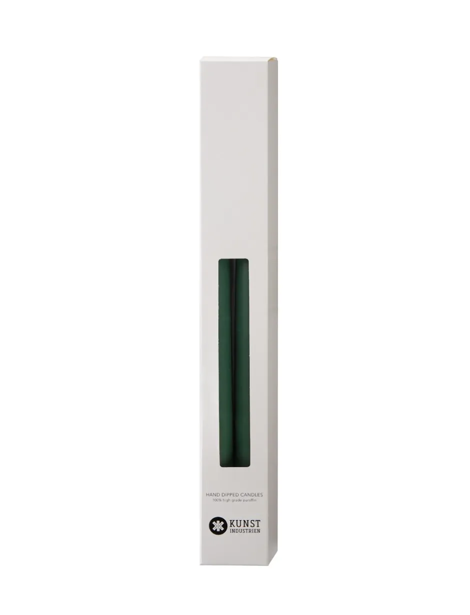 Discount Kunstindustrien 4-pak Hånddyppede Stearinlys, Forest Green