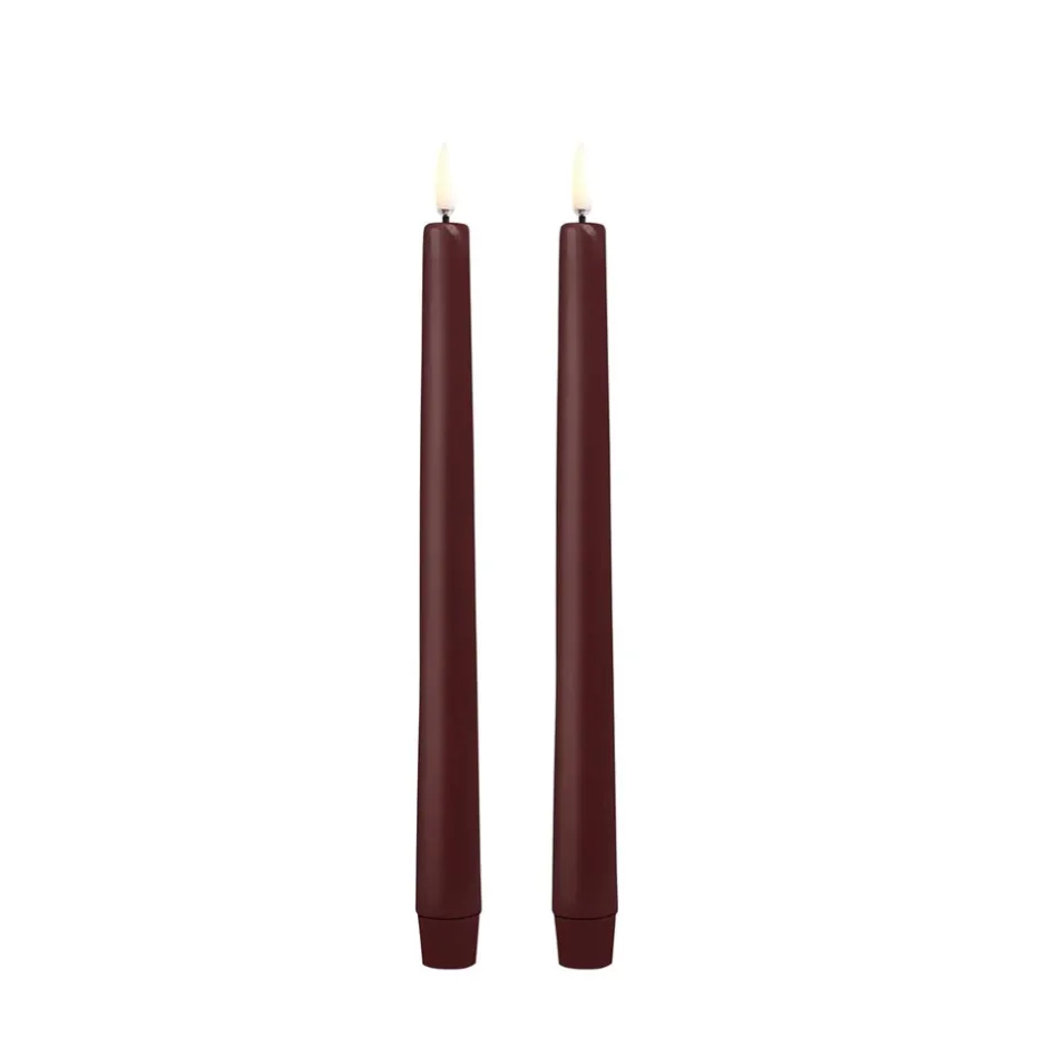 Sale Uyuni 2-pak LED Kronelys, Wine Red