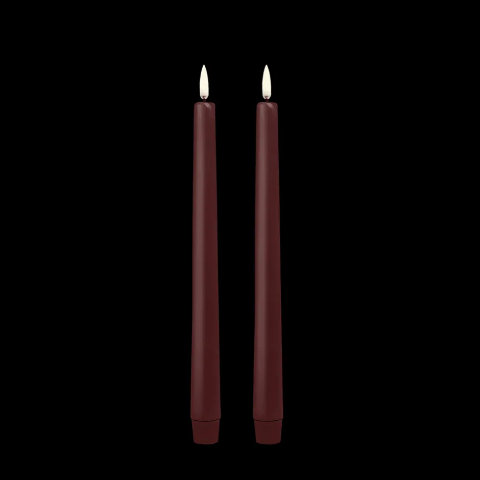 Sale Uyuni 2-pak LED Kronelys, Wine Red