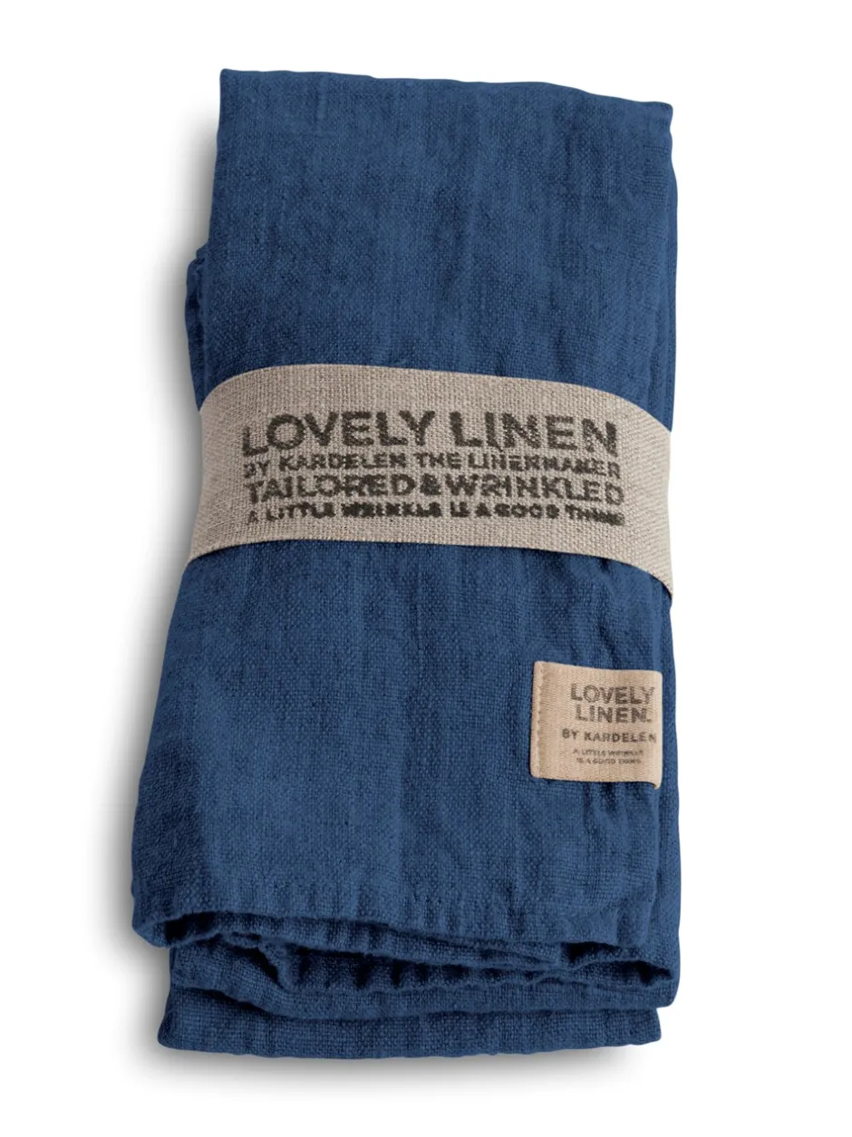 Lovely Linen 4-pak Servietter, , 45x45 cm Demin Blue