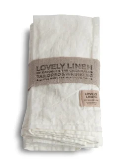 Lovely Linen 4-pak Servietter, , 45x45 cm* Køkkentekstiler